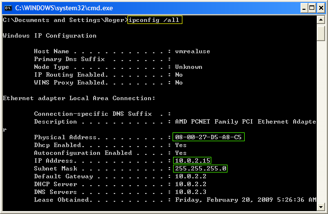 command window